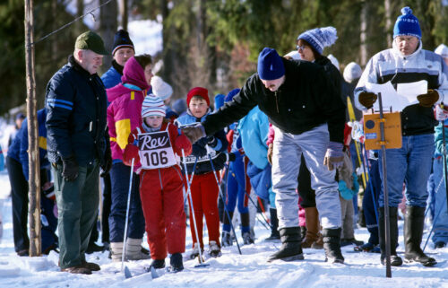 Skidtävlingar på Stansta. Mars 1987